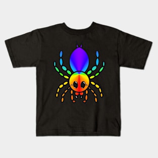 Colorful Cartoon Tarantula (Rainbow Sweep 2) Kids T-Shirt